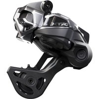 Shimano RD-M9250 Di2 Wireless XTR 12-Speed Rear Derailleur, sleek black and silver design with compact structure.