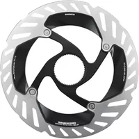 Shimano RT-CL900 rotor, 160mm, silver and black, with Ice Tech FREEZA fins and internal lockring design.