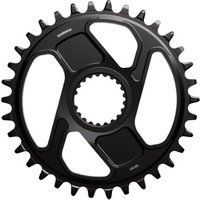 Black Shimano SM-CRM86 single chainring with 32 teeth and sleek design for XT M8200 series.