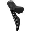 Black Shimano ST-R7170 105 Double Hydraulic Di2 STI lever featuring a sleek design, textured grip, and integrated buttons for front shifting and rear braking.