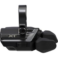 Black Shimano SW-M8250-R XT Di2 shift switch with dual levers and sleek metallic finish.