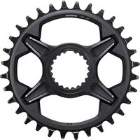 Black Shimano XT M8100/M8130 single chainring with 32 teeth and a sleek, lightweight design.