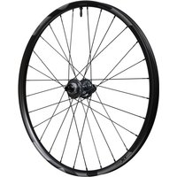 Black Shimano XT M8200 Deore XT rear wheel, 29-inch, with sleek spokes and durable hub design.