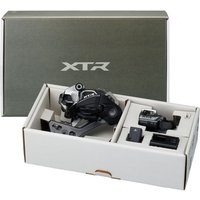 Shimano XTR M9250 Di2 Upgrade Kit with derailleur, shifter, and components in a gray box with XTR logo.