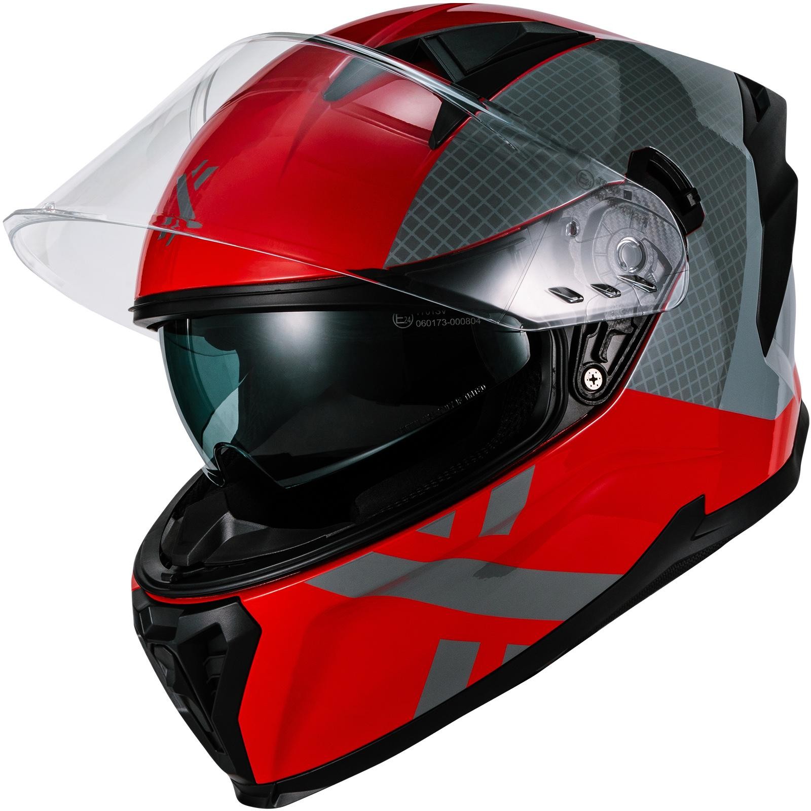 Shox Rapid Speedway Motorcycle Helmet XL Gloss Red - image 2