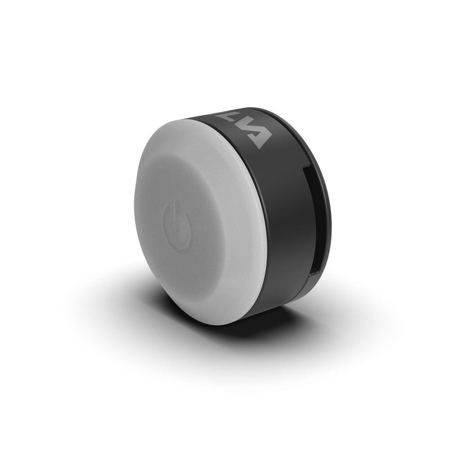 Black and gray rear light for Smini headlamp by Silva, featuring a circular design with a power button symbol and a matte finish, ideal for enhanced visibility.