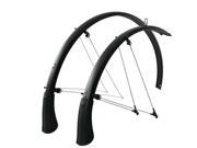 Matt black SKS Bluemels mudguard set featuring curved fenders with a sleek finish and adjustable mounting brackets for bicycles.