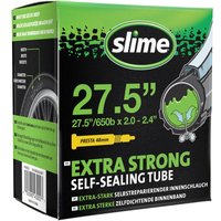 Slime Smart Self-Sealing Inner Tube box, green and black with Presta valve, 27.5 x 1.5-2.3 size, extra strong.