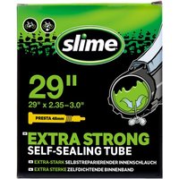Slime Smart Self-Sealing Inner Tube box, green and black with Presta valve, 29 x 2.35-3.0 size, extra strong label.