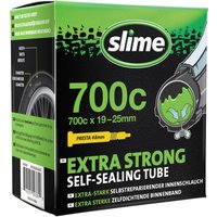 Slime Smart Self-Sealing Inner Tube, Presta valve, green and black box, 700c x 19-25 size, extra strong sealant.