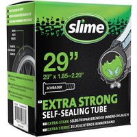 Slime Smart Self-Sealing Inner Tube, Schrader 29x1.85-2.20, green packaging with tire illustration.