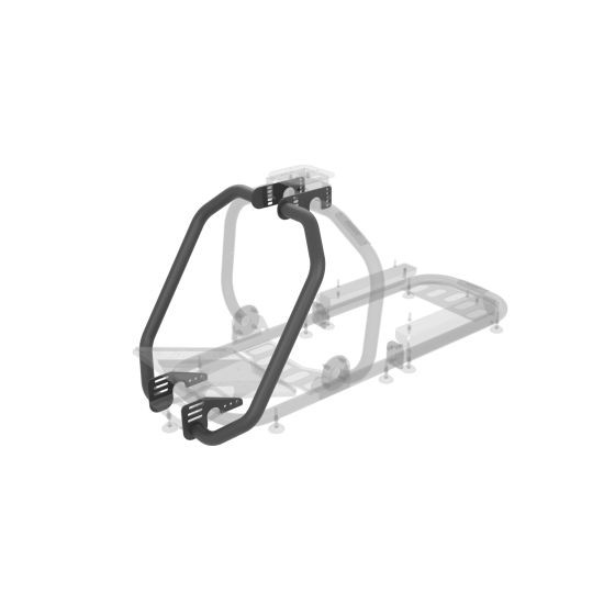 Sparco Evolve GT-R Heavy Duty Kit features a sturdy black metal frame with adjustable components, designed for enhanced support and stability in racing applications.