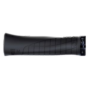 Black SQlab 711 2.0 grips in small size, featuring a textured surface for enhanced grip and ergonomic design for comfort during cycling.