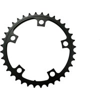 Black SRAM 34T chainring, 110mm BCD, aluminum, 3mm offset, with four mounting holes and evenly spaced teeth.
