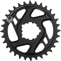 Black SRAM Eagle X-Sync 2 chainring, 34T, with direct mount boost design and distinctive tooth profile.