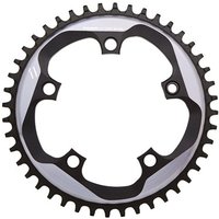 Black SRAM Force CX1 X-Sync chainring with 5-bolt pattern and narrow-wide tooth profile for improved chain retention.