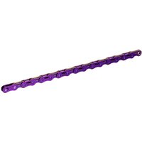 Purple SRAM Force E1 Flattop chain, 12/13 speed, 126 links, with PowerLock, featuring a sleek, flat design.