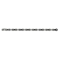 SRAM GX Eagle 12 Speed Chain, silver with black inner links, featuring precise link design for smooth shifting.