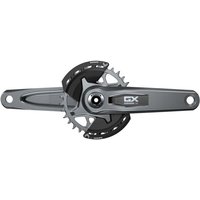 SRAM GX Eagle T-Type DUB 12-Speed Crankset, 165mm, silver with black chainring and GX logo on arm.