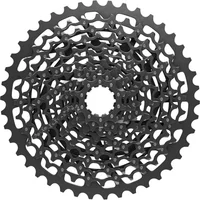 "Black SRAM GX XG-1150 11-speed cassette with intricate gear pattern and open design for bicycles"