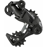 Black SRAM GXDH 7 Speed Medium Cage Rear Derailleur with sleek design and visible tension pulley system.