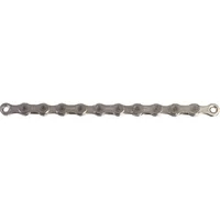 "Silver SRAM PC1051 PowerLock 10-speed bike chain with interlocking links and smooth finish"