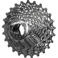 SRAM PG-1170 11-speed cassette, 11-36T, silver steel with black core, detailed gear teeth pattern.