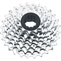 Silver SRAM PG850 8-speed cassette with 11-32T range, featuring a stack of toothed sprockets and black central hub.