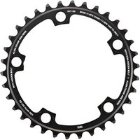 Black SRAM road chain ring with 5 bolt holes and 11-speed compatibility, featuring X-Glide R technology.