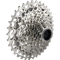 SRAM Rival XG-1250 12 Speed Cassette with silver sprockets and black central hub.