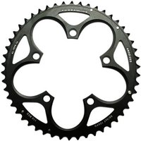 Black SRAM Road Chainring, 5 Bolt, 110mm BCD, with engraved logos and a sleek, circular design.