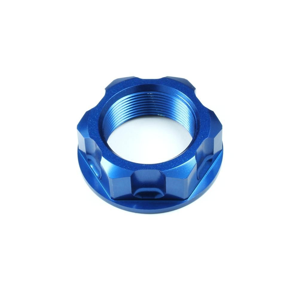Apico SSNUT3 BLUE - Apico Small Steering Stem Nut for Yamaha YZ65 2018-2026, YZ85 2002-2026, Kawasaki KX65 2000-2026, KX 125/250 1988-1991 Blue