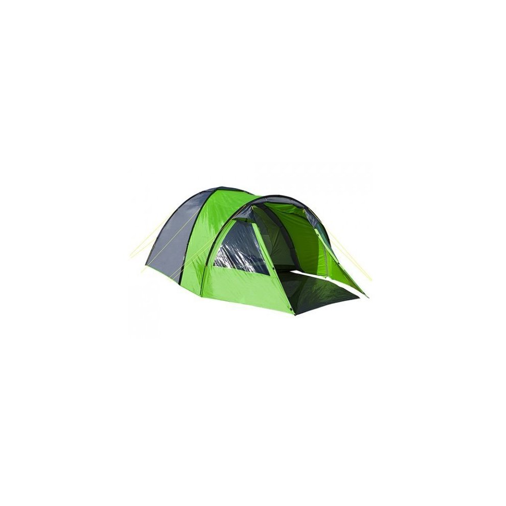 Grey and green Summit 5 Man Tent featuring a Pinnacle Dome design, with a full-height interior and durable Hydrahalt material, ideal for camping.