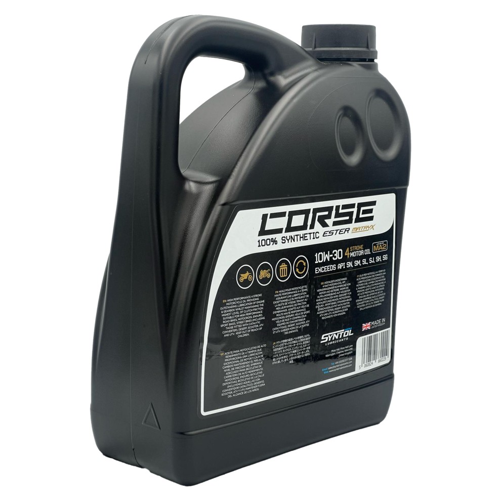Syntol Corse 4T 10W-30 Fully Synthetic Motorcycle Engine Oil - 4 Litre - image 3