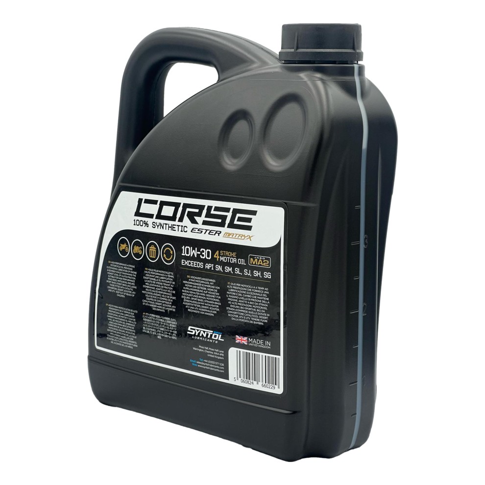Syntol Corse 4T 10W-30 Fully Synthetic Motorcycle Engine Oil - 4 Litre - image 5