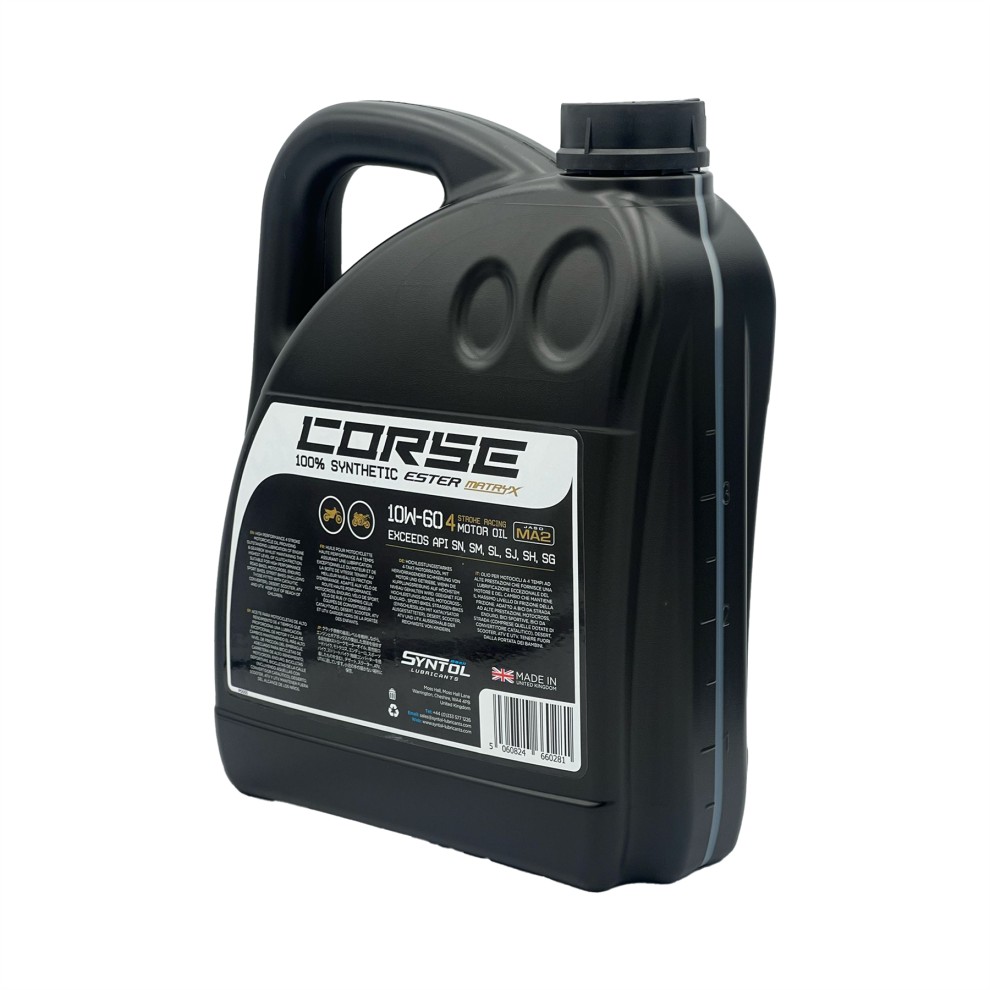 Syntol Corse 4T 10W-60 Fully Synthetic Motorcycle Engine Oil - 4 Litre - image 3