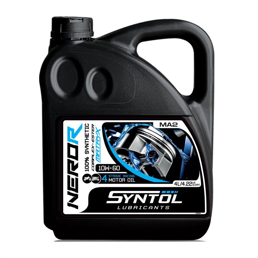Syntol Nero R 4T 10W-60 Fully Synthetic Racing Motorcycle Engine Oil - 4 Litre - image 2