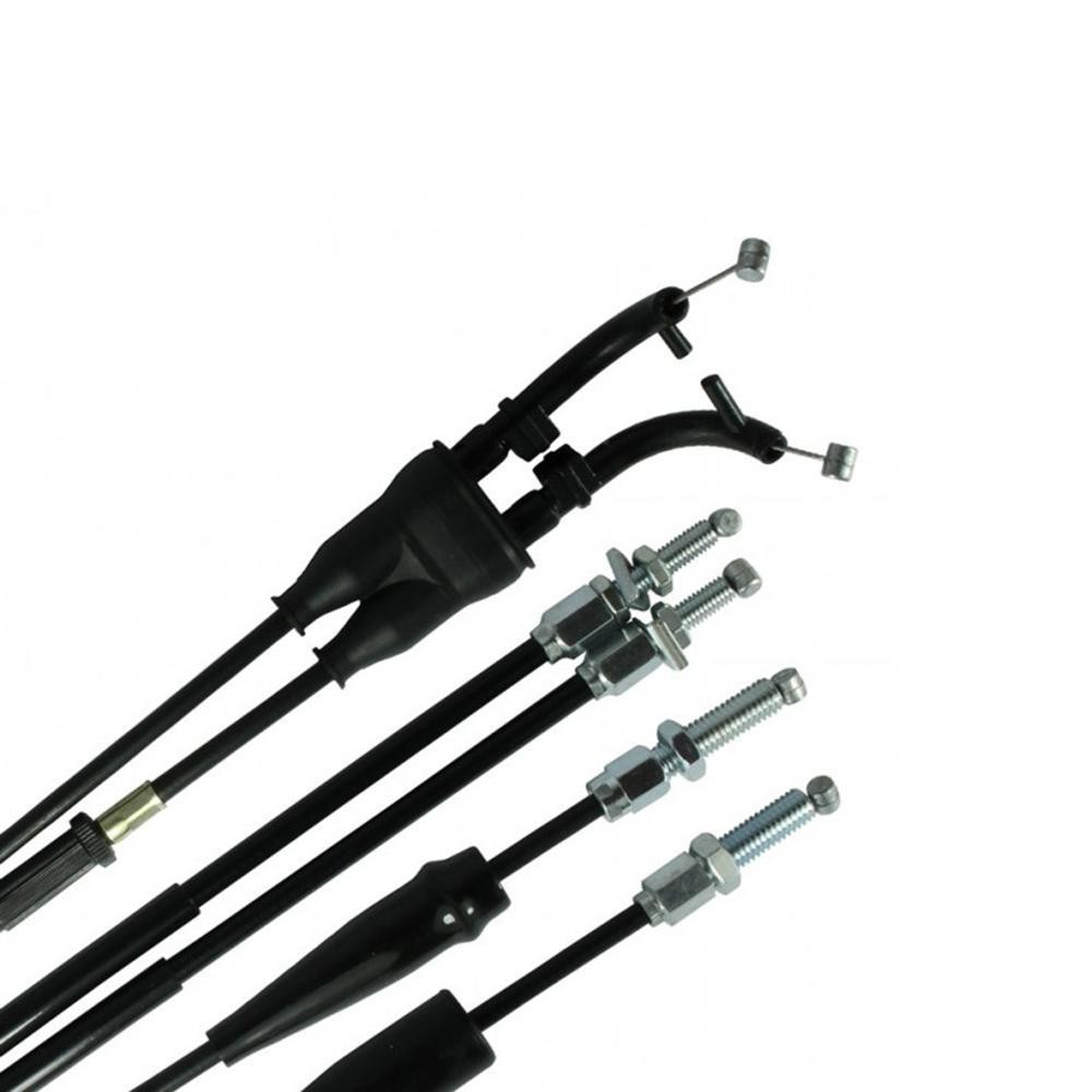 Black throttle cable with metal fittings, designed for Beta Evo 250/300 4T models from 2009 to 2022, featuring durable construction and precise connectors.