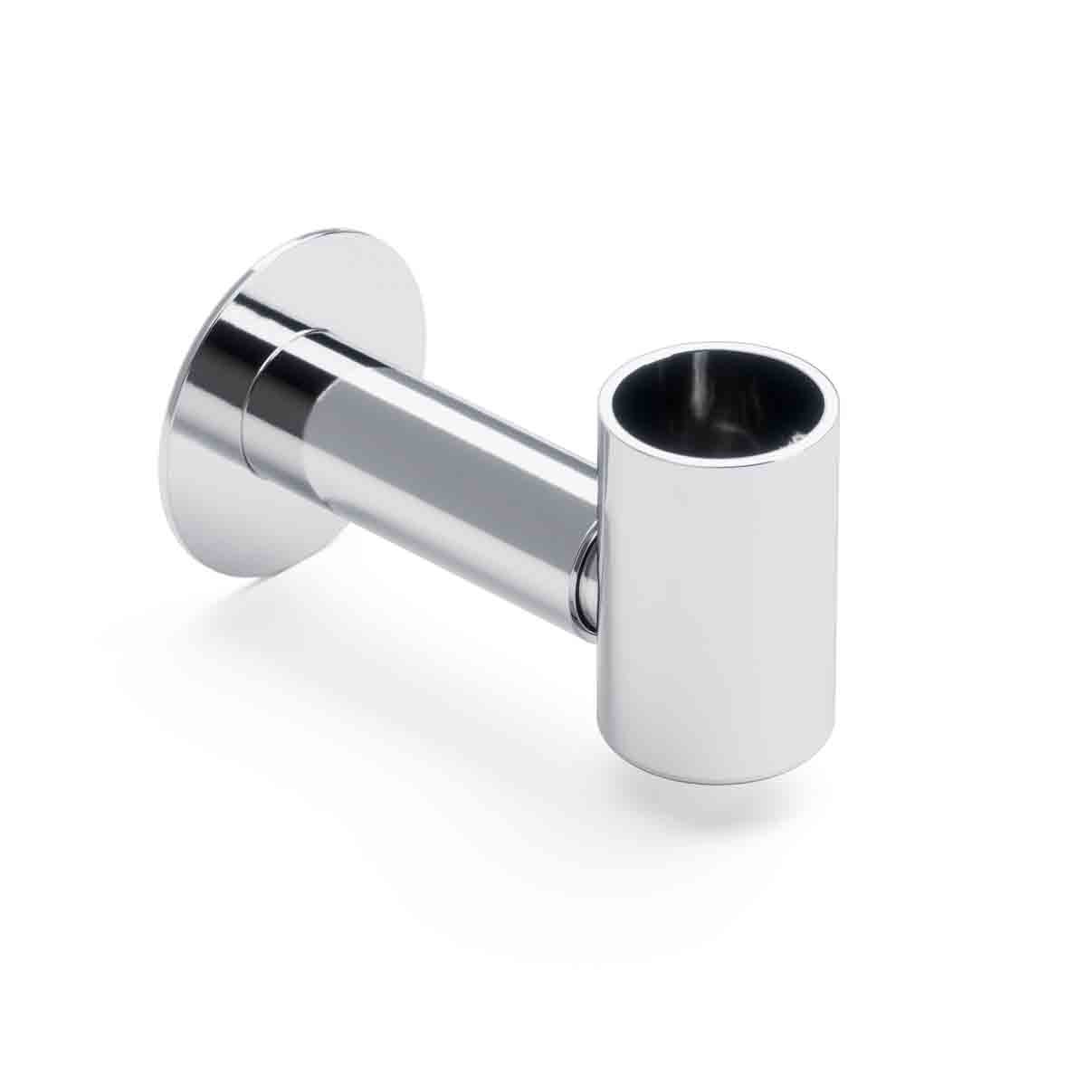 Chrome accessory cable masking cover for Terma Elements, featuring a sleek cylindrical design with a polished finish and a 120mm pipe attachment.