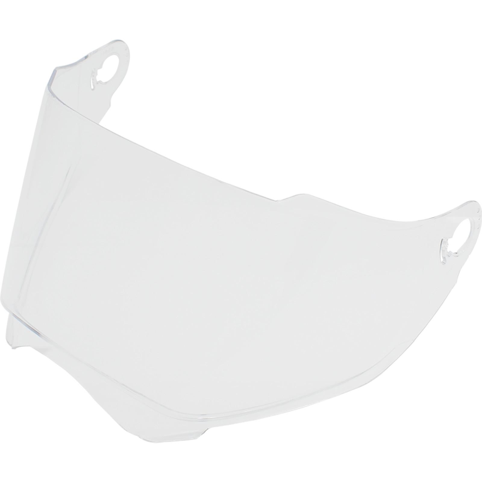 Clear, durable visor designed for THH TX-26 helmets, featuring a smooth surface and cut-out holes for easy attachment.