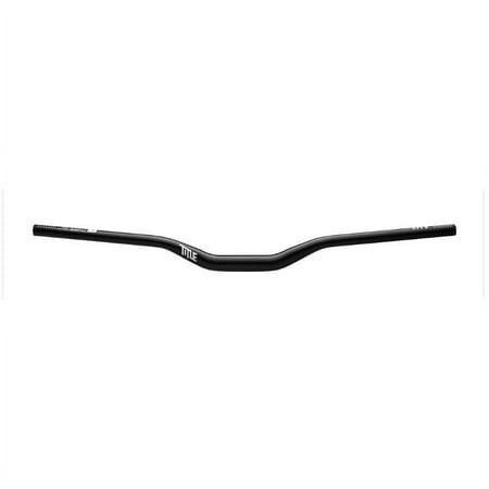 Black aluminum mountain bike handlebar with a 31.8mm diameter and 38mm rise, featuring a sleek, minimalist design and the "Title" logo prominently displayed.