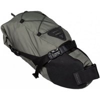Green Topeak BackLoader Seat Pack, 10 Litre, with black straps, buckle closure, and triangular logo patch.