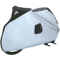 Gray and black Topeak bike cover for MTB 29er, featuring a fitted design and logo on the side.