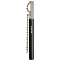 "Topeak Chain Whip Team Issue with black handle, silver head, and gold chain for bike maintenance"