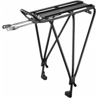 Black Topeak Explorer 29er Disc 2.0 rear bike rack with sleek tubular design and adjustable mounting arms.