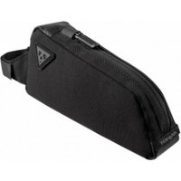 Black Topeak Fastfuel Bag Bolt-On with triangular logo, zippered top, and sleek aerodynamic design.