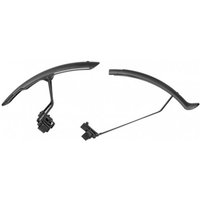 Black Topeak TetraFender G1 & G2 bike fender set with adjustable mounts and sleek curved design.