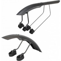 Black Topeak TetraFender M1/M2 bike fender set with adjustable mounts and sleek aerodynamic design.