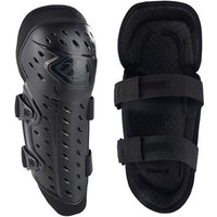 Black Troy Lee Designs Rouge MTB knee/shin guards with perforated shell and adjustable straps.