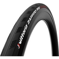 Black Vittoria Zaffiro Pro V G2.0 Tyre, 700 x 28, with textured tread pattern and white logo on the sidewall.